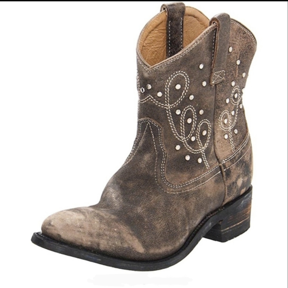 Miz Mooz 7 Cozumel Western Boots Boho Distressed